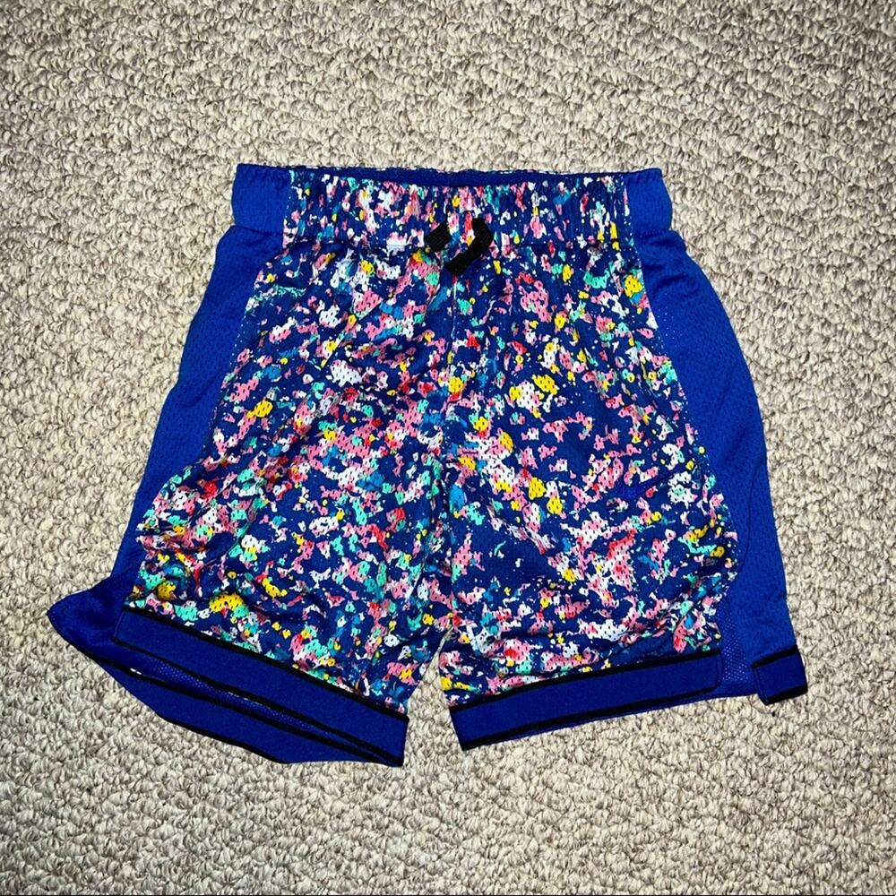Girls Nike athletic floral drawstring shorts size M